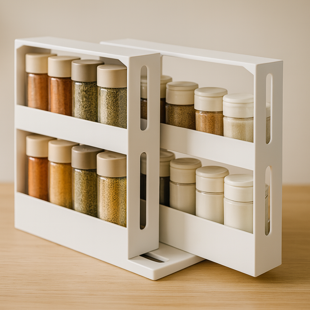 90° Swivel Spice Rack – Countertop Storage Organizer