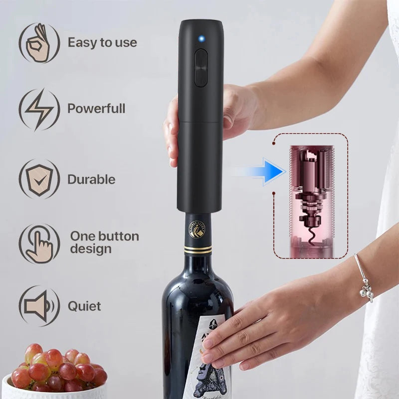 Rechargeable Electric Wine Opener with Charging Base
