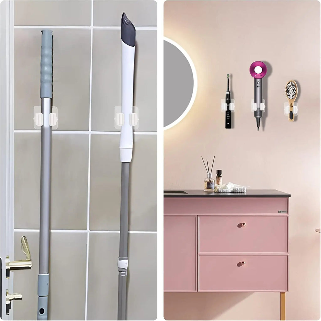 Mop & Broom Holder – Multi-Purpose Minimalistic Wall Hooks