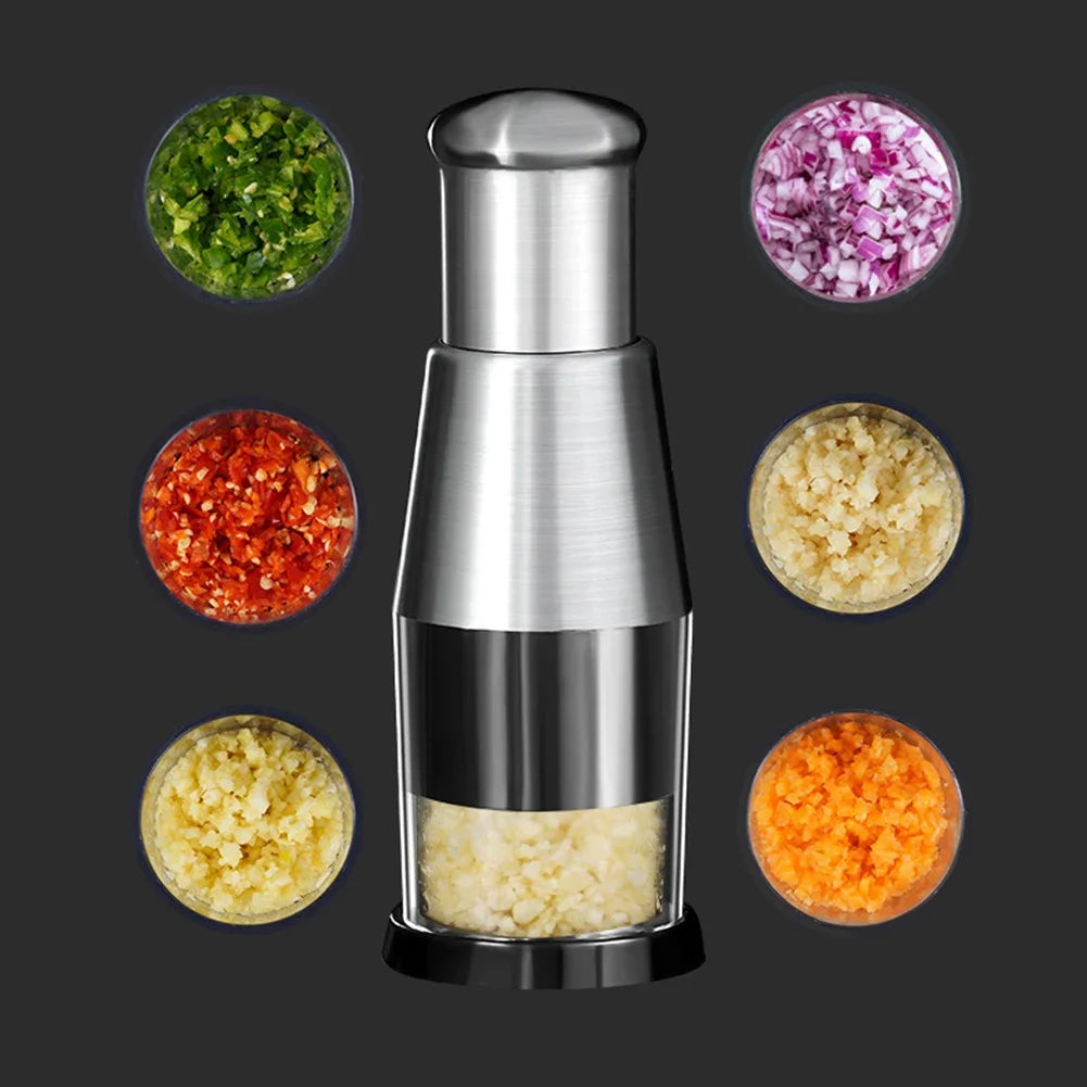 Stainless Steel Mini Hand Chopper – Garlic, Ginger & Herbs