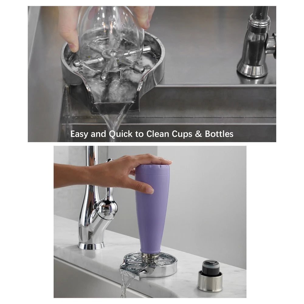 Stainless Steel Glass Rinser – Sink Attachment