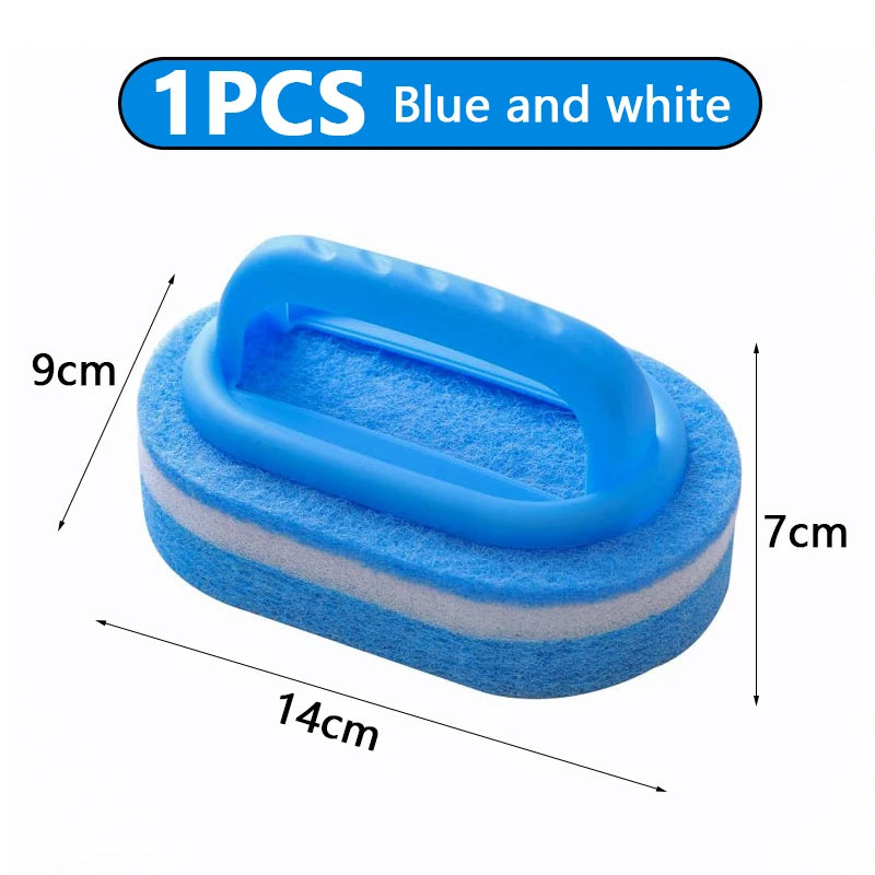2-in-1 Cleaning Brush with Sponge Handle
