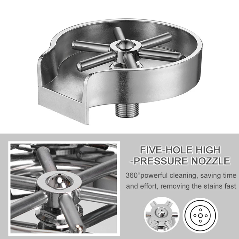 Stainless Steel Glass Rinser – Sink Attachment
