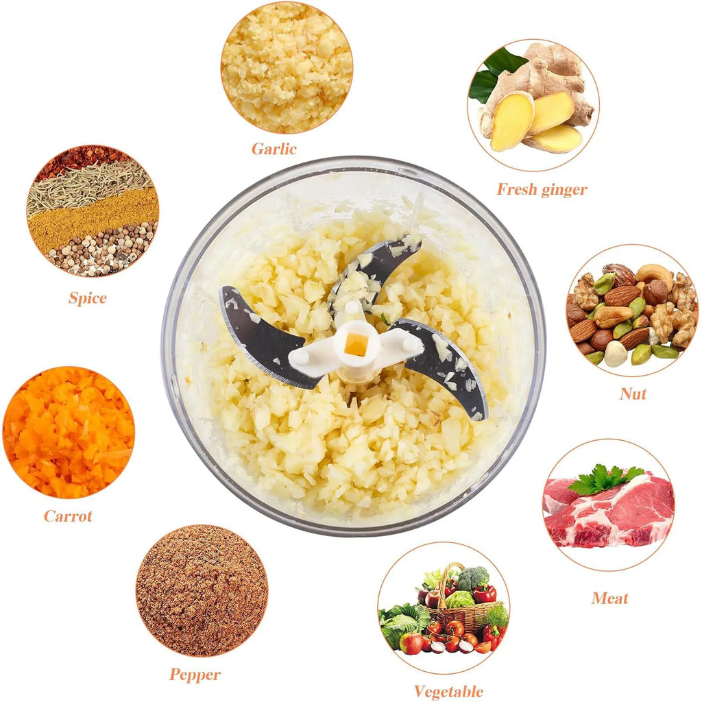 Manual Meat & Vegetable Mincer – 500/900ml Chopper