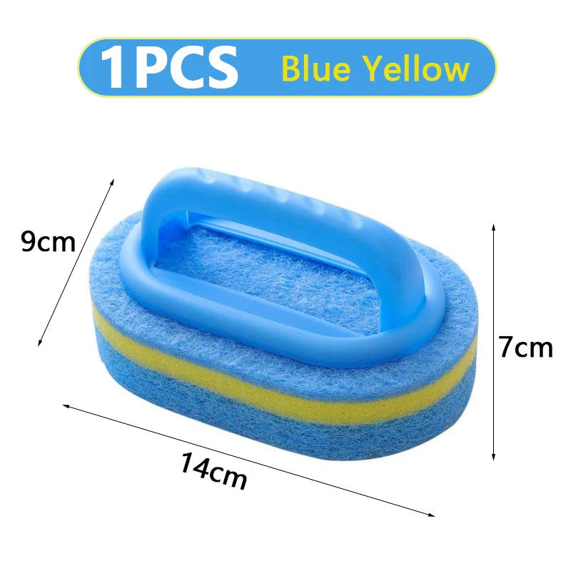 2-in-1 Cleaning Brush with Sponge Handle