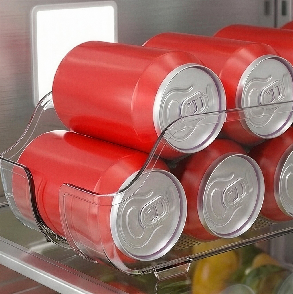 Refrigerator Can Organizer – Soda & Drink Dispenser for Kitchen Storage