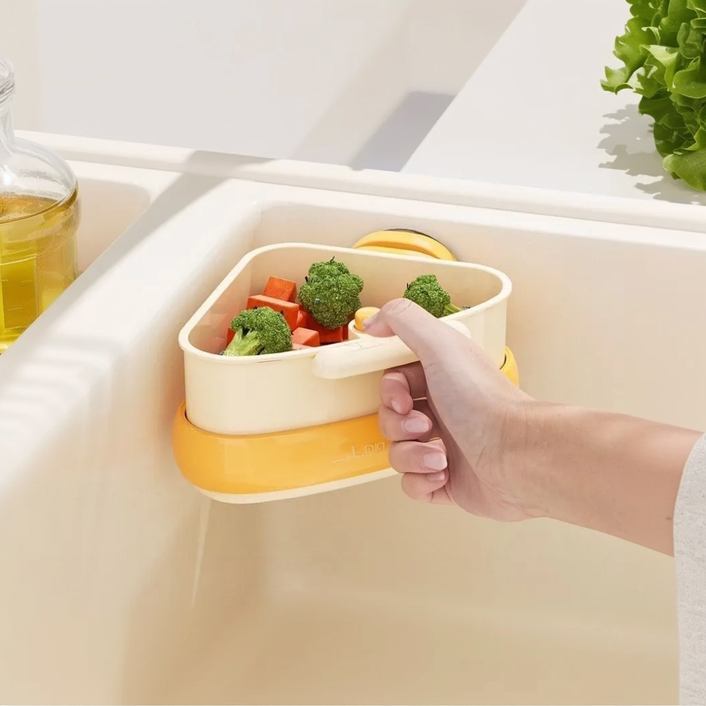Premium Sink Corner Rack – Detachable Organizer and Drainer