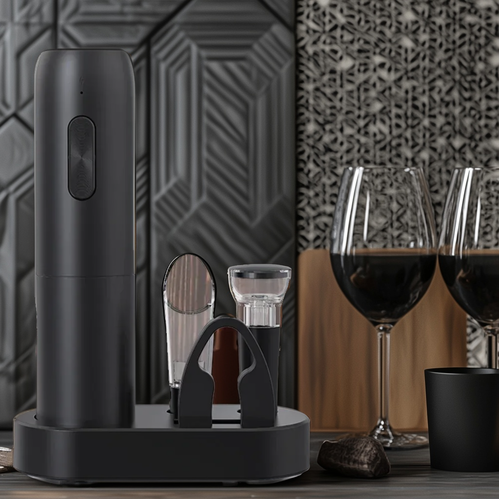 Rechargeable Electric Wine Opener with Charging Base