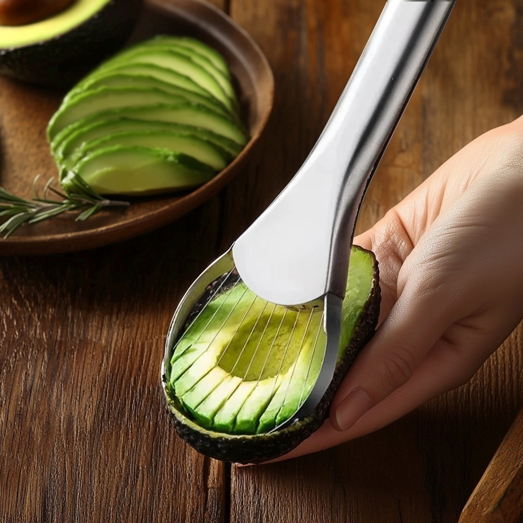 Effortless Stainless Steel Avocado & Fruit Slicer